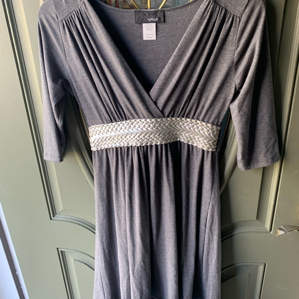 Gray Dress with belt